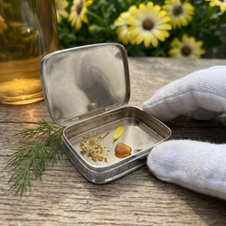 Rechthoek zilveren doosje glad 5,5 x 3 ,5cm