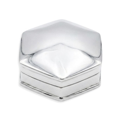 zeskantig zilveren doosje 3 x 3 cm, graveerbaar
