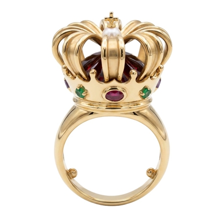 Vintage 18 karaat gouden Bonebakker Regalia ring 7 van de 10