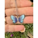 Zilver hanger vlinder met saffier Nicole Barr