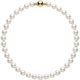 Zoetwater parelcollier met een gouden bolslot