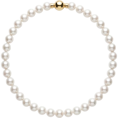 Zoetwater parelcollier met een gouden bolslot