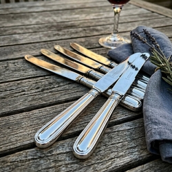 6 zilveren messen rondfilet A. Bonebakker ±1920