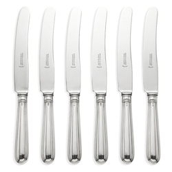 6 zilveren messen rondfilet A. Bonebakker ±1920