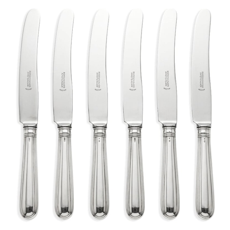 6 zilveren messen rondfilet A. Bonebakker ±1920