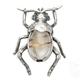 Zilveren broche kever met rutielkwarts , Bruno da Rocha