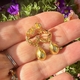 Spark verguld zilveren Gamberi oorbellen Vintage roze Swarovski crystals