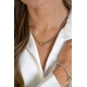 Zinzi bicolor zilveren collier half jasseron half gourmet kapittelsluiting zic2387