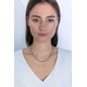 Zinzi zilveren collier bicolor paperclip schakel verguld slot zic2106