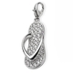 Zinzi charms280 zilveren slipper zirkonia