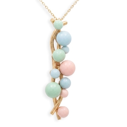 Verguld zilveren hanger met gekleurd porselein Bruno da Rocha