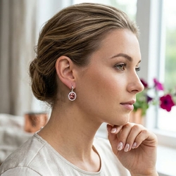 MY iMenso oorbellenset Piccola CZ en Marsala Glamour steentjes