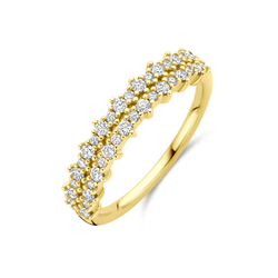 14 krt gouden ring met 0,38 ct briljant