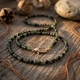 Ketting met groen toermalijn met 14 krt gouden sluiting 43,50