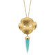 verguld zilver Collier met amazoniet hanger Bruno da Rocha