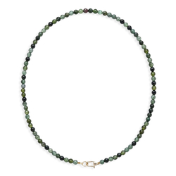Ketting met groen toermalijn met 14 krt gouden sluiting 43,50