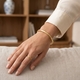 Verguld zilveren slavenarmband half bol 5 mm breed