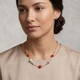Lelune roséverguld zilveren collier roodkoraal en parels lgnk580