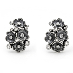 GL Timeless zilveren oorbellen bloemen met Swarovski kristallen v070942