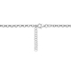 Zilveren y-collier met rondje 42-45 cm