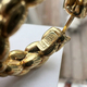 Vintage 18krt grote gouden creolen Fope Italie