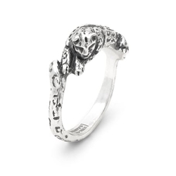Giovanni Raspini zilveren ring Leopard luipaard 12587