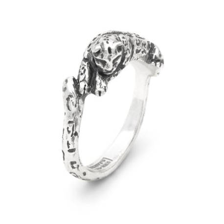 Giovanni Raspini zilveren ring Leopard luipaard 12587