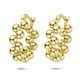 Verguld zilveren creolen bolletjes 19 x 6 mm