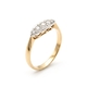 Antieke18krt gouden ring 3 oudslijpsel diamanten ±0.20ct