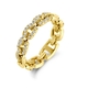 Flexibele geelgouden ring met diamanten