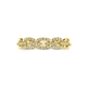 Flexibele geelgouden ring met diamanten