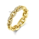 Flexibele geelgouden ring met diamanten