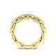 Flexibele geelgouden ring met diamanten