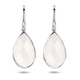 Zilveren oorhangers wit agaat