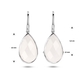 Zilveren oorhangers wit agaat