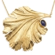 Collier groot gingko blad met ioliet Bruno da Rocha 33,2 gr.