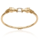 Vintage 18krt gouden armband paardhoofden met 14 diamanten