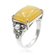 Ring zilver met geel opaal