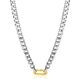 ZINZI zilveren gourmet collier met vergulde connector ZIC2378