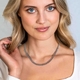 ZINZI zilveren gourmet collier met vergulde connector ZIC2378