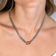ZINZI zilveren gourmet collier met vergulde connector ZIC2378