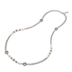 Giovanni Raspini zilveren collier blossom long roze parels 11936