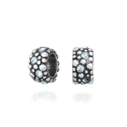 Giovanni Raspini zilveren bead licht blauw