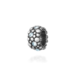 Giovanni Raspini zilveren bead licht blauw