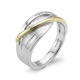 Zilveren ring bicolor met zirkonia