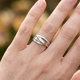 Zilveren ring bicolor met zirkonia