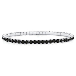 Gisser stretch tennisarmband zwart