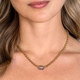 Zilver gold plated zilver collier met connector Zic2377G