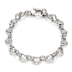 Giovanni Raspini zilveren armband hartjesschakels 08591