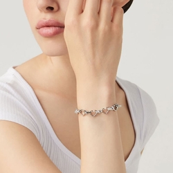 Zilveren hartjes armband Giovanni Raspini